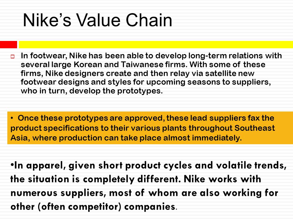 Nike s new supply chain project
